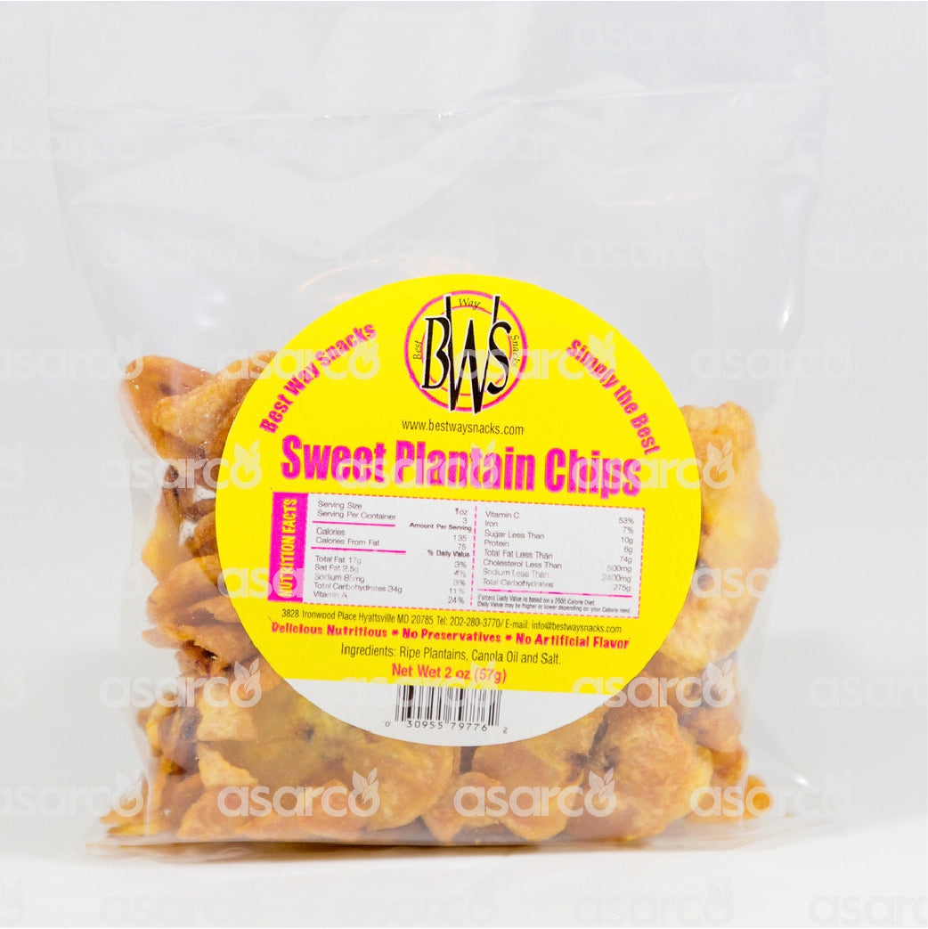 Best Way Snacks (BWS) - Sweet Plantain Chips | 2oz