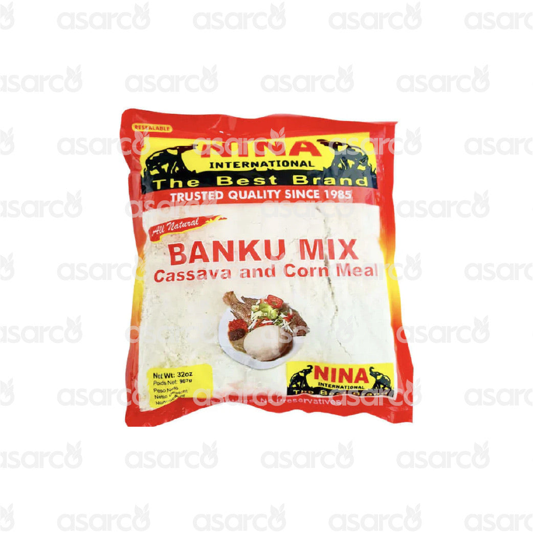 Nina International - Fermented Banku Mix Corn & Cassava Dough | 32oz