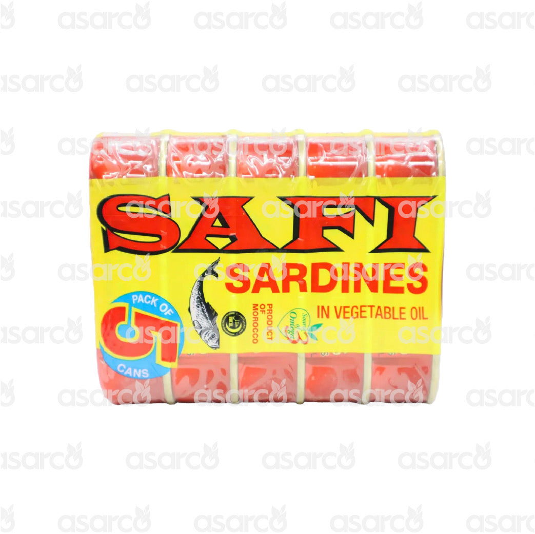 Safi - Moroccan Sardines in Vegetable Oil (Pack of 5) | 4.41oz