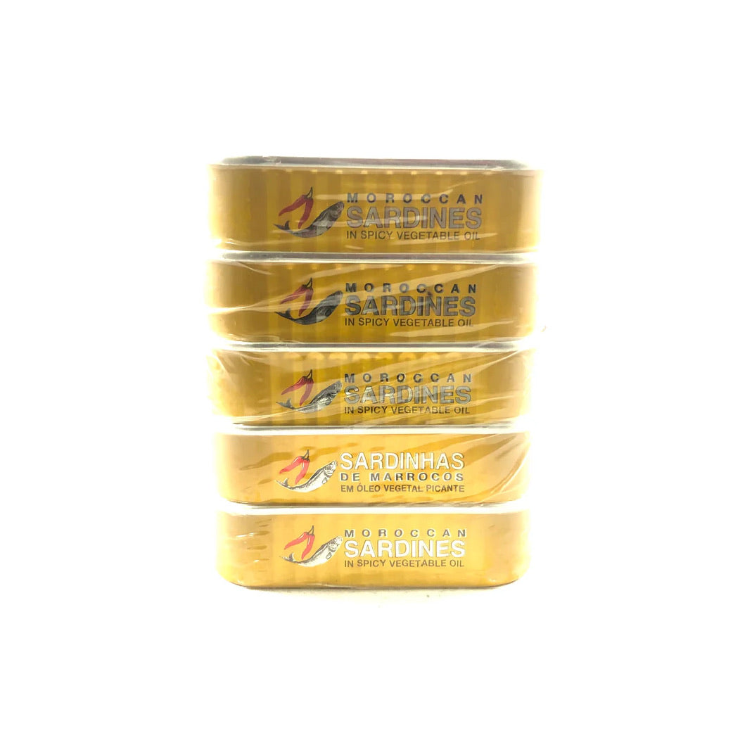 Hot Safi - Sardines in Spicy Vegetable Oil (Pack of 5) | 4.41oz