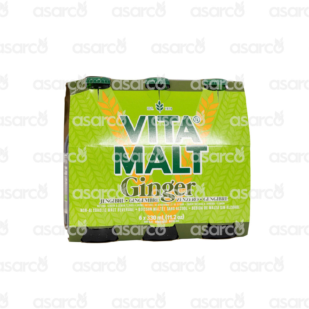 Vita Malt - Non- Alcoholic Malt Beverage- Ginger (Case of 6) | 11.2oz