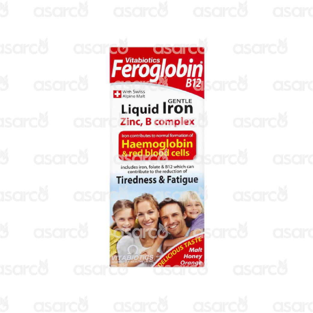 Vitabiotics Feroglobin B12 - Gentle Liquid Iron, Zinc, B Complex | 6.76oz
