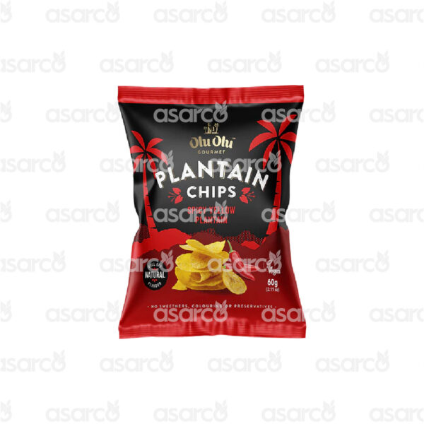 Olu Olu Gourmet - Plantain Chips- Spicy Yellow | 2.11oz