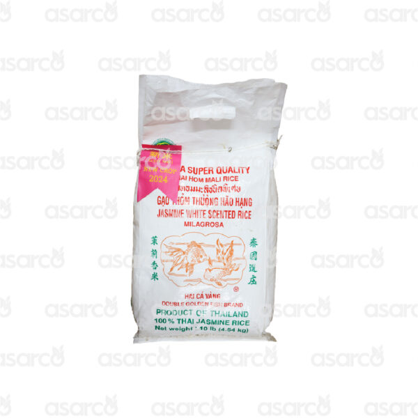 Double Golden Fish Brand - Thai hom mali jasmine white scented rice | 160oz