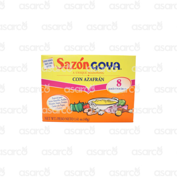 Goya - Sazon- Con Azafran (8 Pack) | 1.41oz