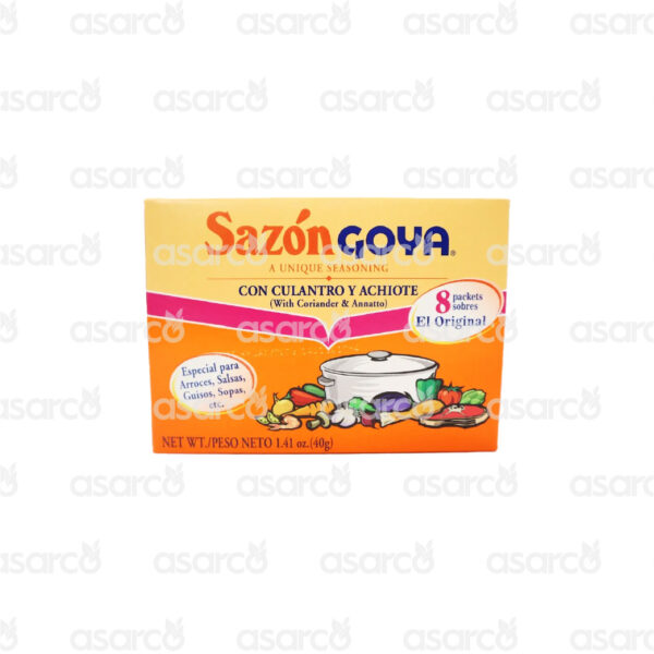 Goya - Sazon- Con Culantro Y Achiote (With Coriander & Annatto) (8 Pack) | 1.41oz